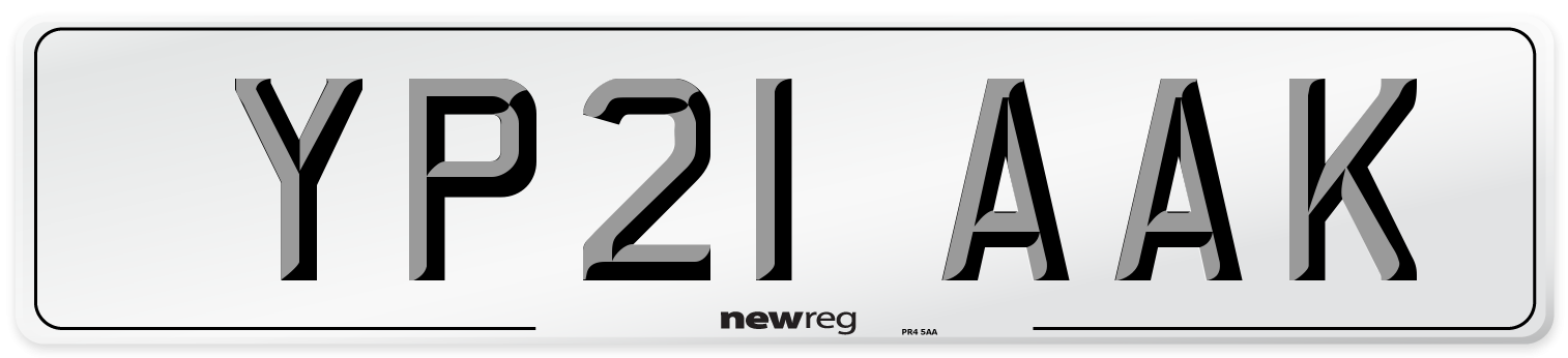 YP21 AAK Number Plate from New Reg